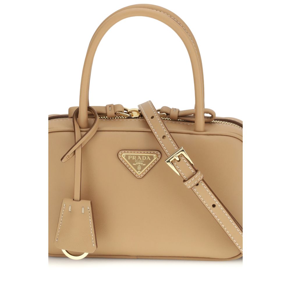 Prada Beige Calf Leather Bos Taurus Handbag Prada