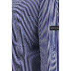 Balenciaga Blue Cotton Pattern Shirt Balenciaga