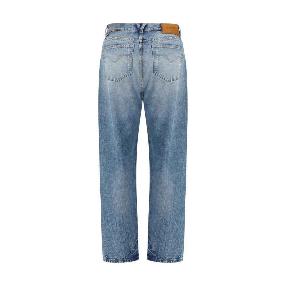 Versace Blue Cotton Jeans Denim Versace