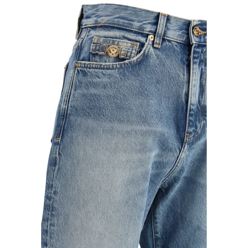 Versace Blue Cotton Jeans Denim Versace