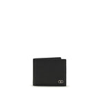 Valentino Garavani Black Calf Leather Bos Taurus Wallet Valentino Garavani