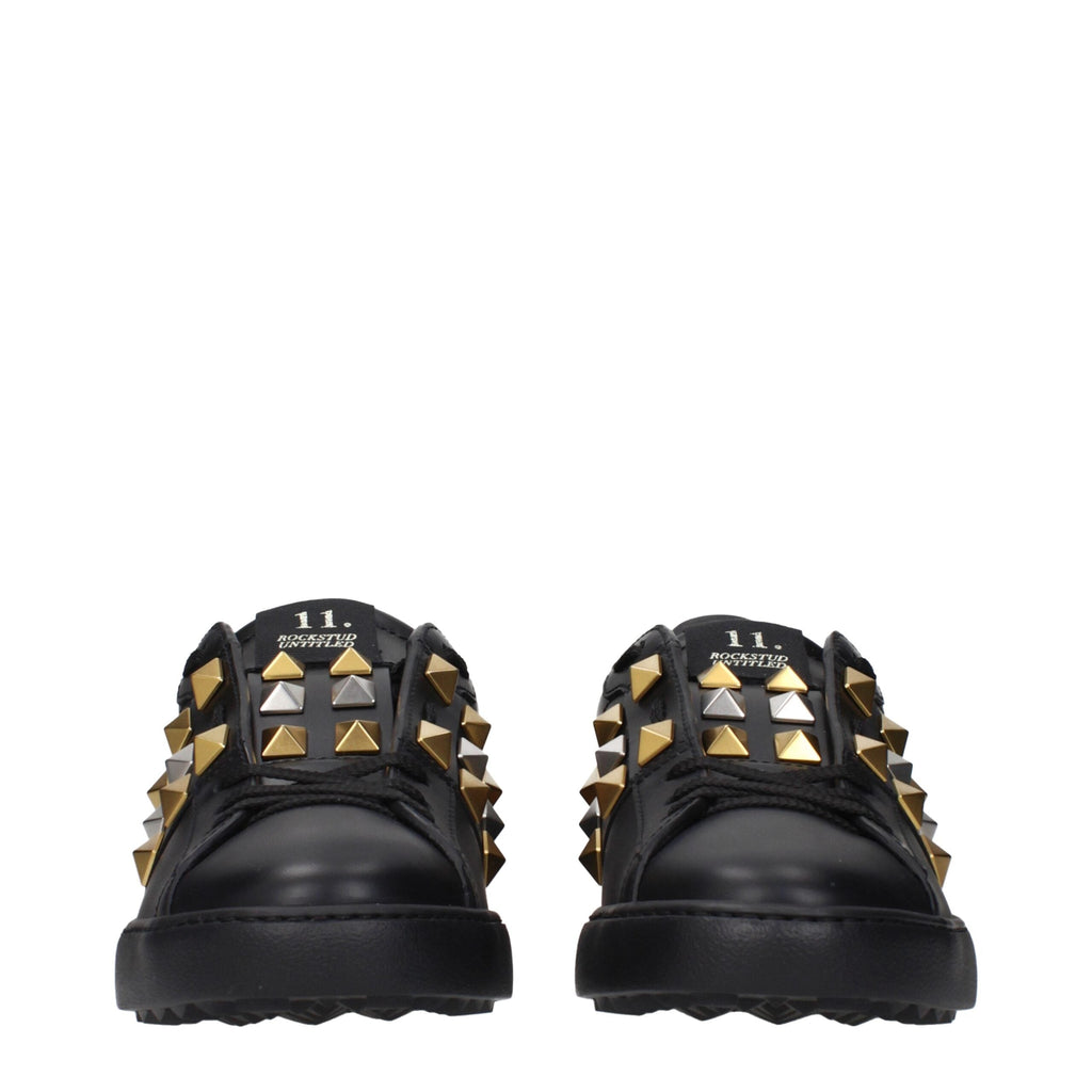 Valentino Garavani Black Leather Sneakers Valentino Garavani