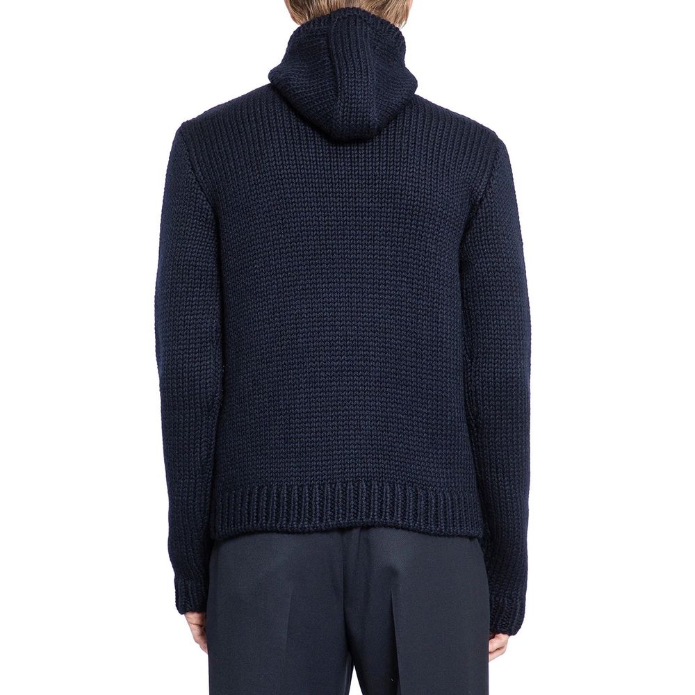 Prada Blue Wool Sweatshirt Prada