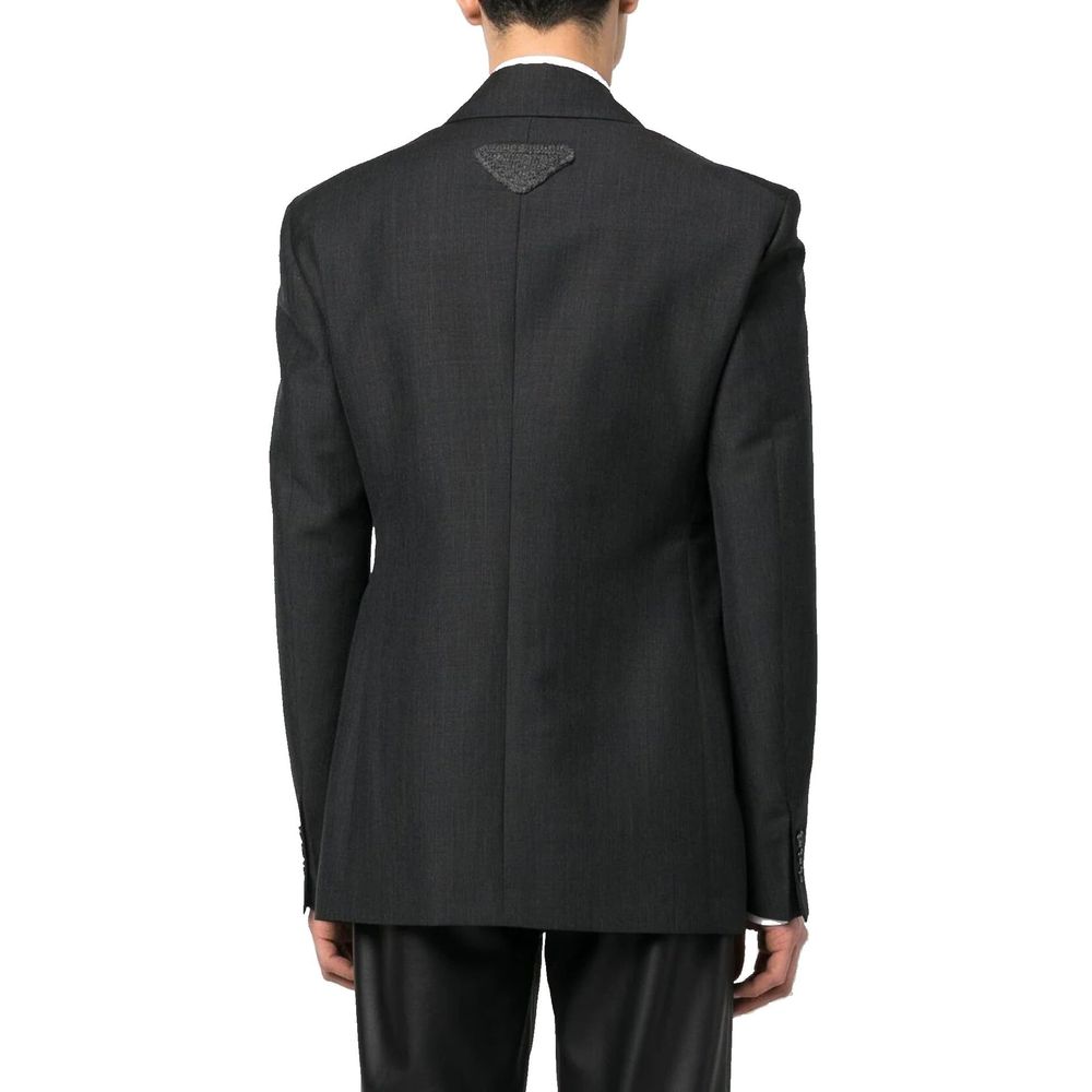 Prada Gray Wool Blazer Prada