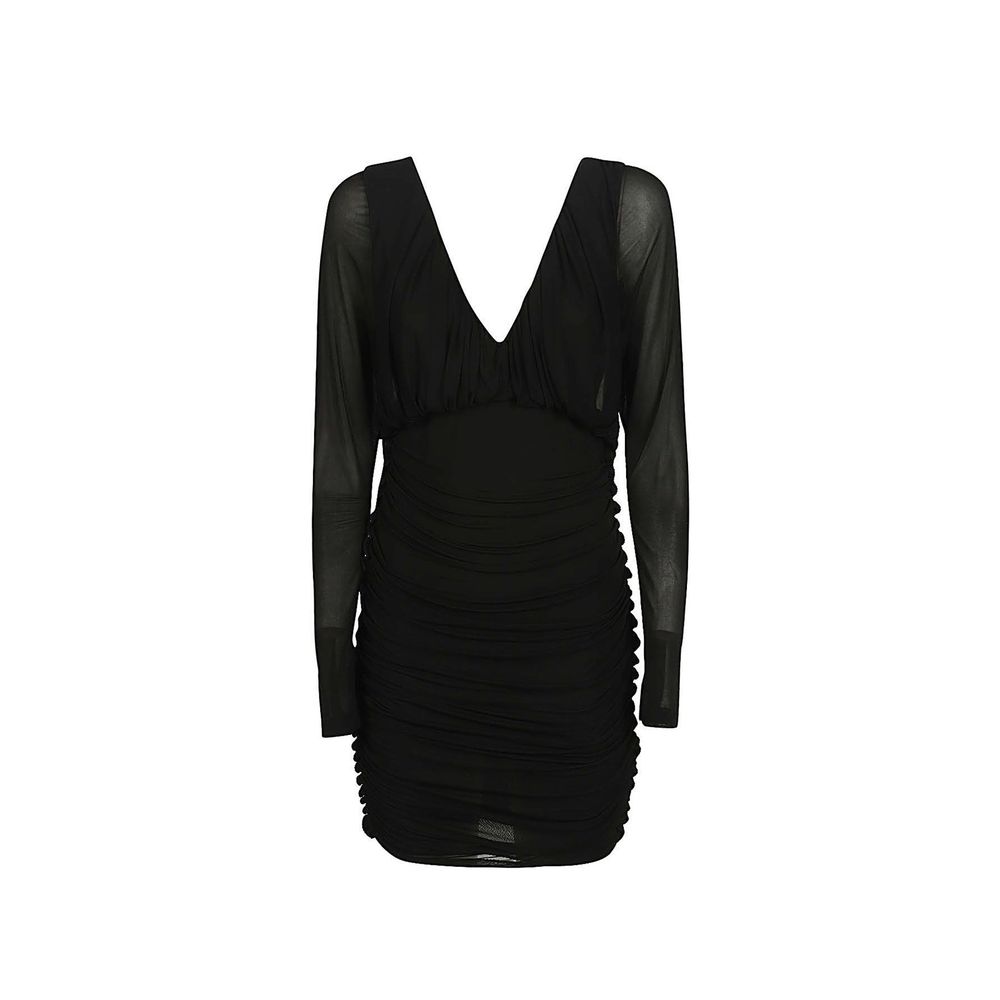 Saint Laurent Black Viscose Cocktail Dress Saint Laurent