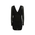 Saint Laurent Black Viscose Cocktail Dress Saint Laurent