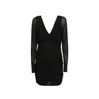 Saint Laurent Black Viscose Cocktail Dress Saint Laurent