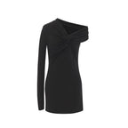 Saint Laurent Black Viscose Casual Dress Saint Laurent