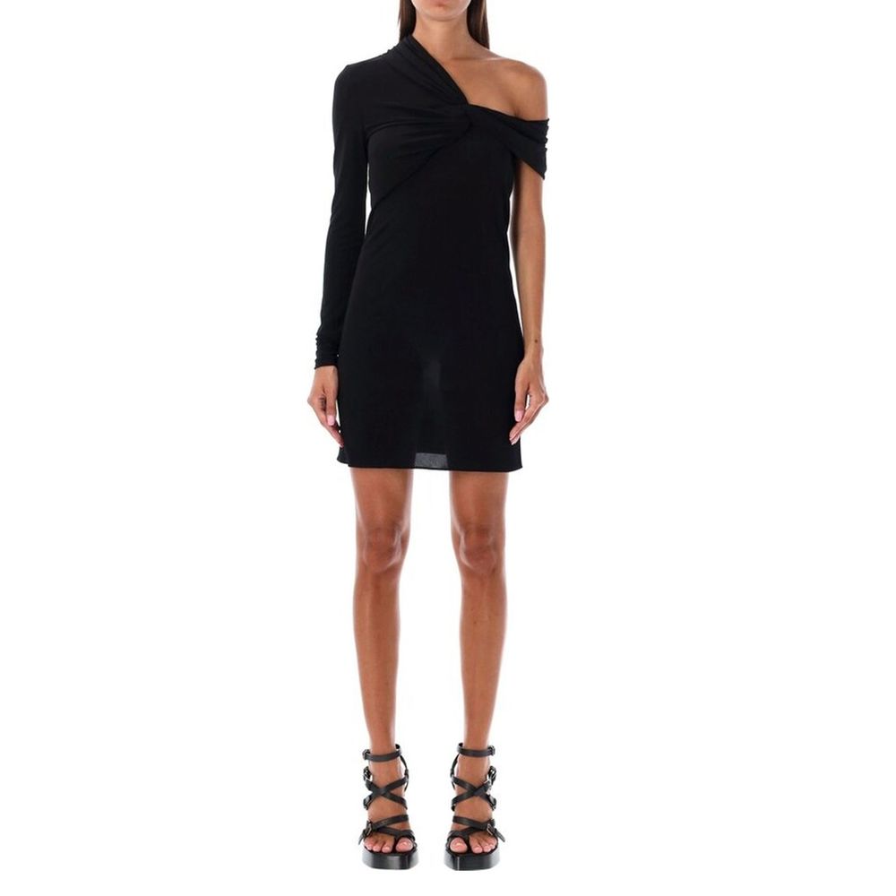 Saint Laurent Black Viscose Casual Dress Saint Laurent