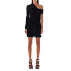 Saint Laurent Black Viscose Casual Dress Saint Laurent
