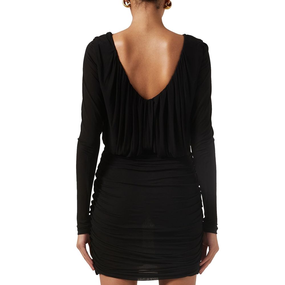 Saint Laurent Black Viscose Cocktail Dress Saint Laurent