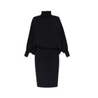 Saint Laurent Black Wool Casual Dress Saint Laurent