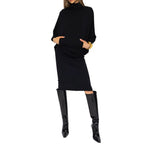 Saint Laurent Black Wool Casual Dress Saint Laurent