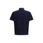 Burberry Blue Wool Polo Shirt Burberry