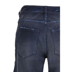 Balenciaga Blue Cotton Flared Jeans Balenciaga