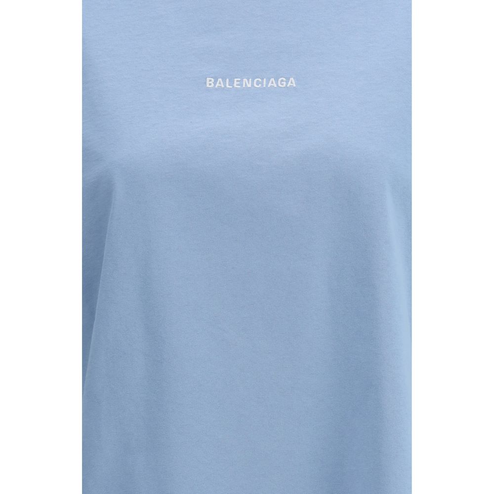 Balenciaga Blue Cotton T-Shirt Balenciaga