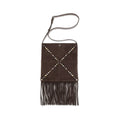 Valentino Garavani Brown Calf Leather Bos Taurus Shoulder Bag Valentino Garavani