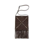 Valentino Garavani Brown Calf Leather Bos Taurus Shoulder Bag Valentino Garavani
