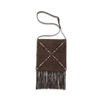 Valentino Garavani Brown Calf Leather Bos Taurus Shoulder Bag Valentino Garavani