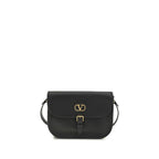 Valentino Garavani Black Calf Leather Bos Taurus Shoulder Bag Valentino Garavani
