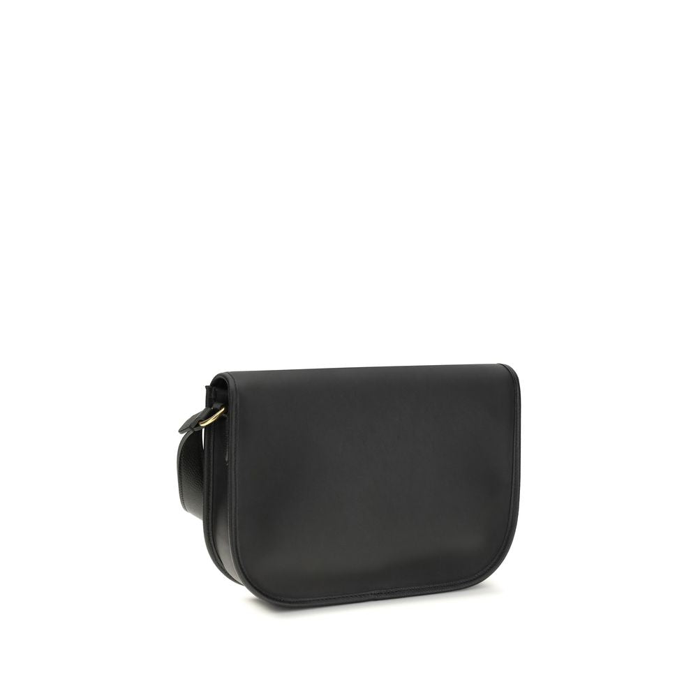Valentino Garavani Black Calf Leather Bos Taurus Shoulder Bag Valentino Garavani