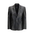 Balenciaga Black Calf Leather Bos Taurus Leather Jacket Balenciaga