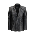 Balenciaga Black Calf Leather Bos Taurus Leather Jacket Balenciaga