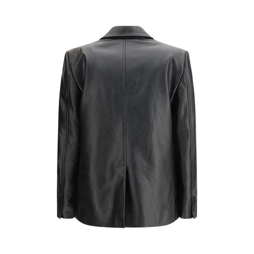Balenciaga Black Calf Leather Bos Taurus Leather Jacket Balenciaga