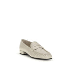 Prada Cream Calf Leather Bos Taurus Slip-On Loafers - VELORIA - Thread of Generations