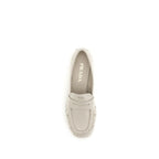 Prada Cream Calf Leather Bos Taurus Slip-On Loafers - VELORIA - Thread of Generations