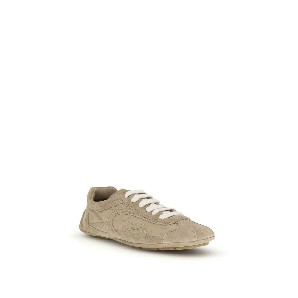 Prada Beige Lamb Ovis Aries Aries Athletic Sneakers Prada