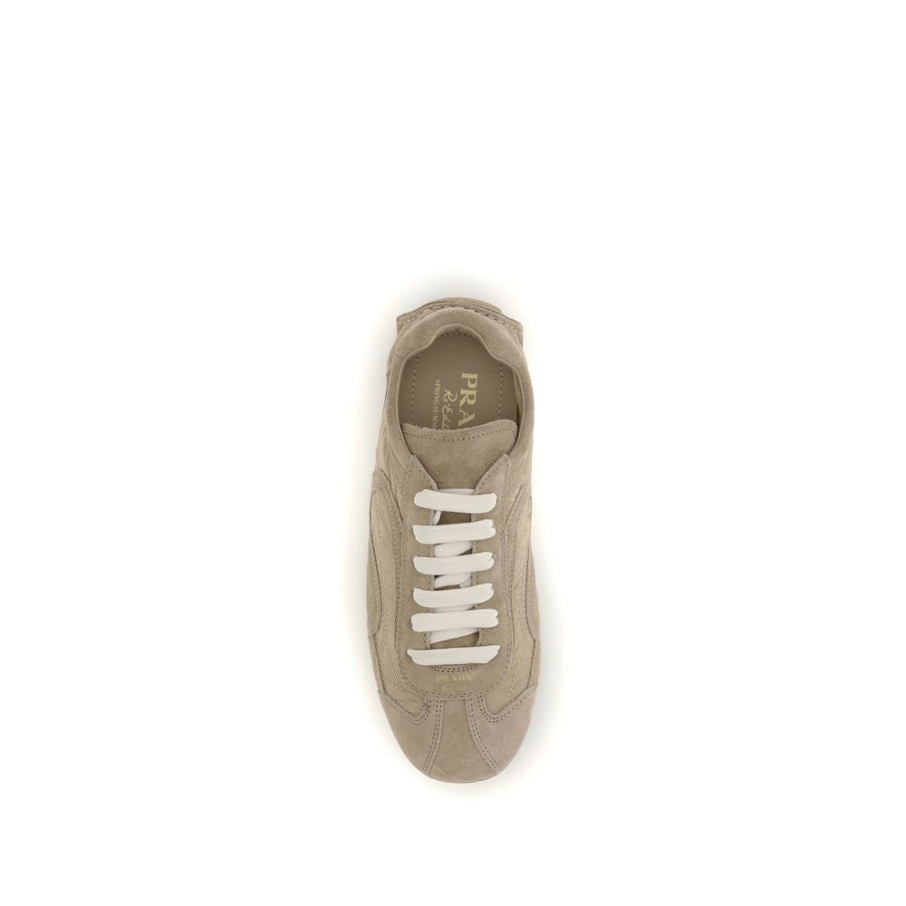 Prada Beige Lamb Ovis Aries Aries Athletic Sneakers Prada