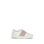 Valentino Garavani White Calf Leather Bos Taurus Athletic Sneakers Valentino Garavani