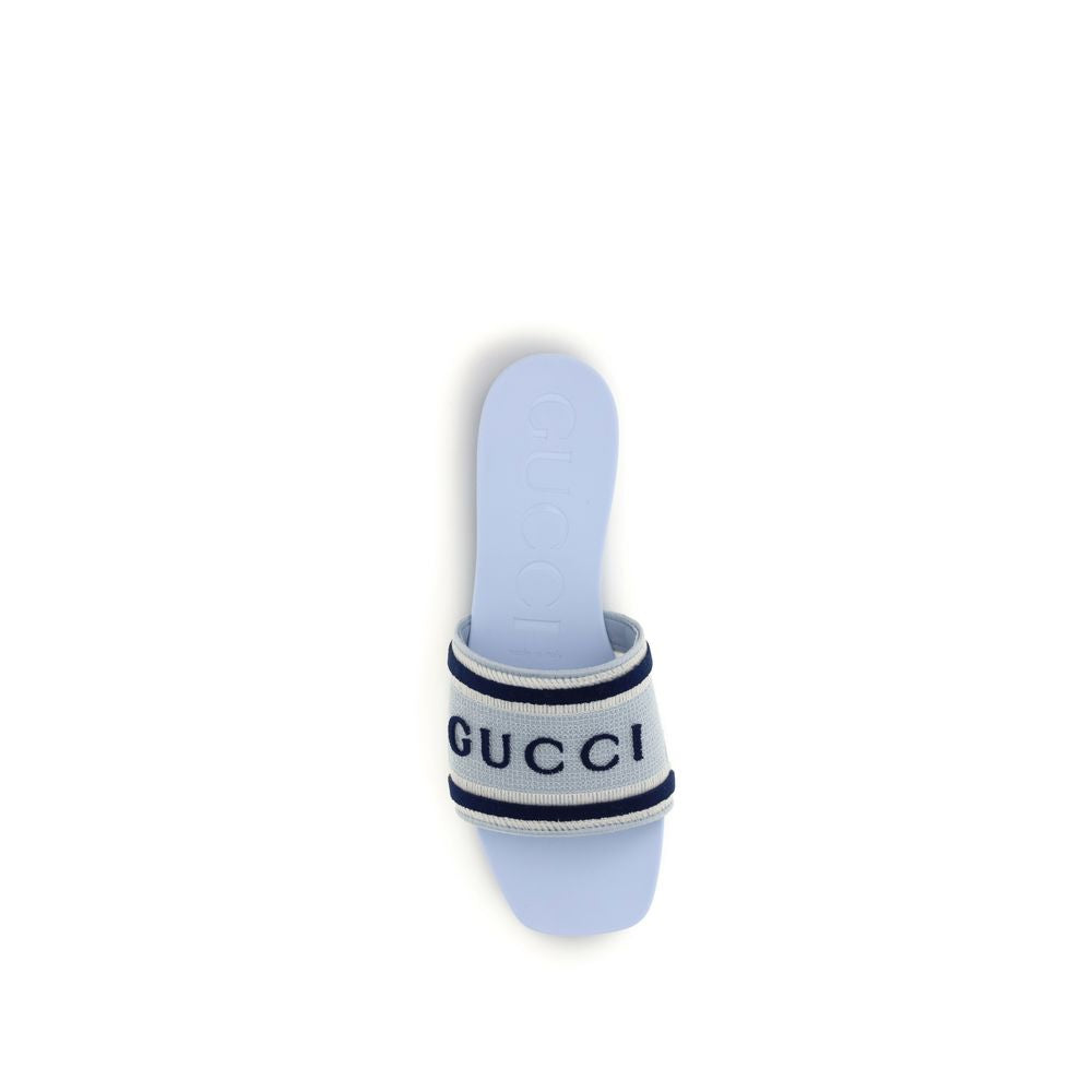 Gucci Blue Cotton Sandals Gucci