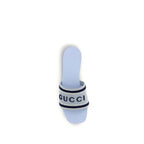 Gucci Blue Cotton Sandals Gucci