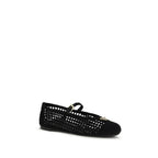 Prada Black Cotton Ballet Flats Prada