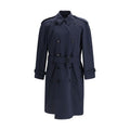 Burberry Blue Polyester Trench Coat Burberry