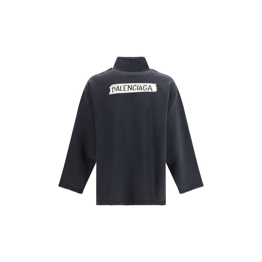 Balenciaga Black Cotton Sweatshirt Balenciaga