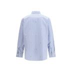 Gucci Blue Cotton Pattern Shirt Gucci
