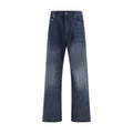Balenciaga Blue Cotton Relaxed Fit Jeans Balenciaga