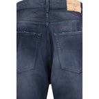 Balenciaga Blue Cotton Relaxed Fit Jeans Balenciaga
