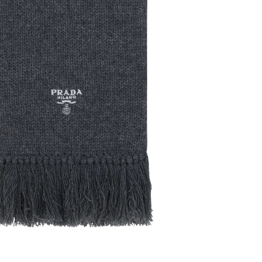 Prada Gray Cashmere Scarf Prada