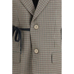 Balenciaga Multicolor Lyocell Coat Balenciaga