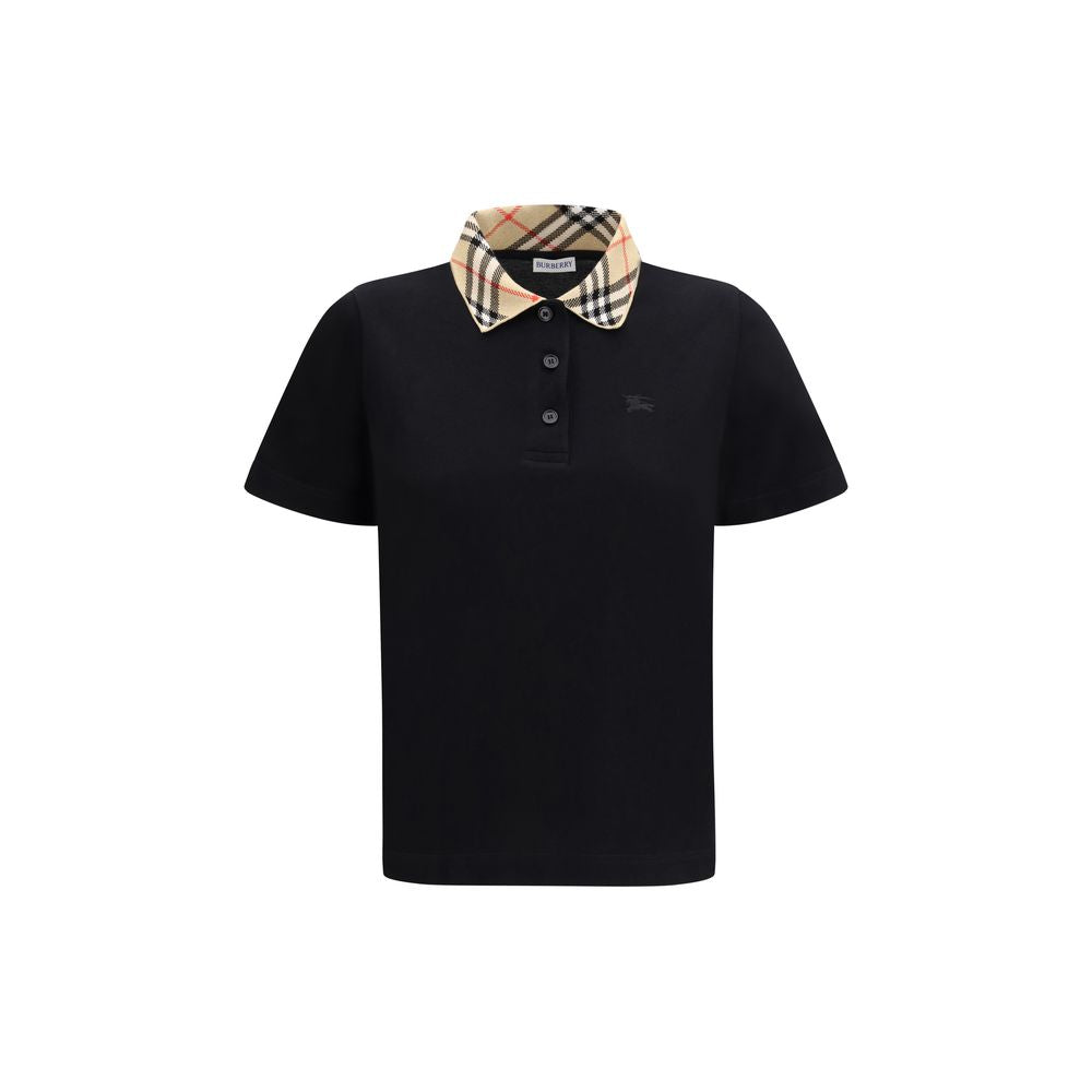 Burberry Black Cotton Polo Shirt Burberry