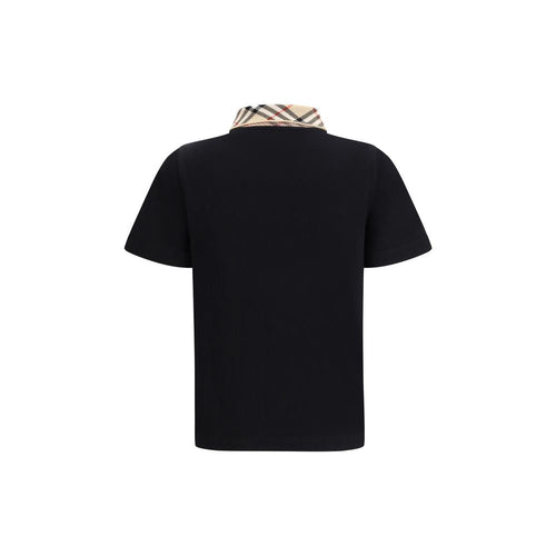 Burberry Black Cotton Polo Shirt Burberry