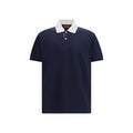 Gucci Blue Cotton Polo Shirt Gucci