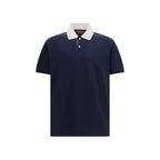 Gucci Blue Cotton Polo Shirt Gucci