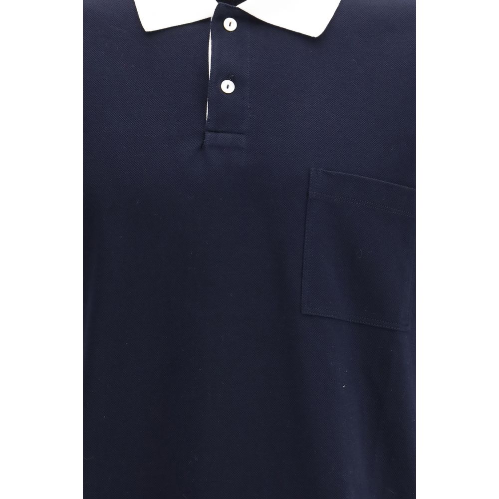 Gucci Blue Cotton Polo Shirt Gucci
