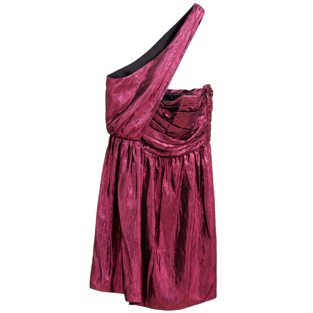 Saint Laurent Fuchsia Viscose Short Dress Saint Laurent