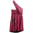 Saint Laurent Fuchsia Viscose Short Dress Saint Laurent